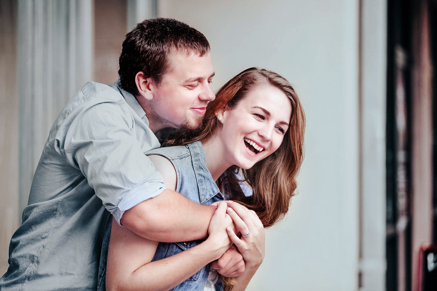 Kelly + Zach’s Engagement Session at the Blackbird Coffee in Milledgeville, GA