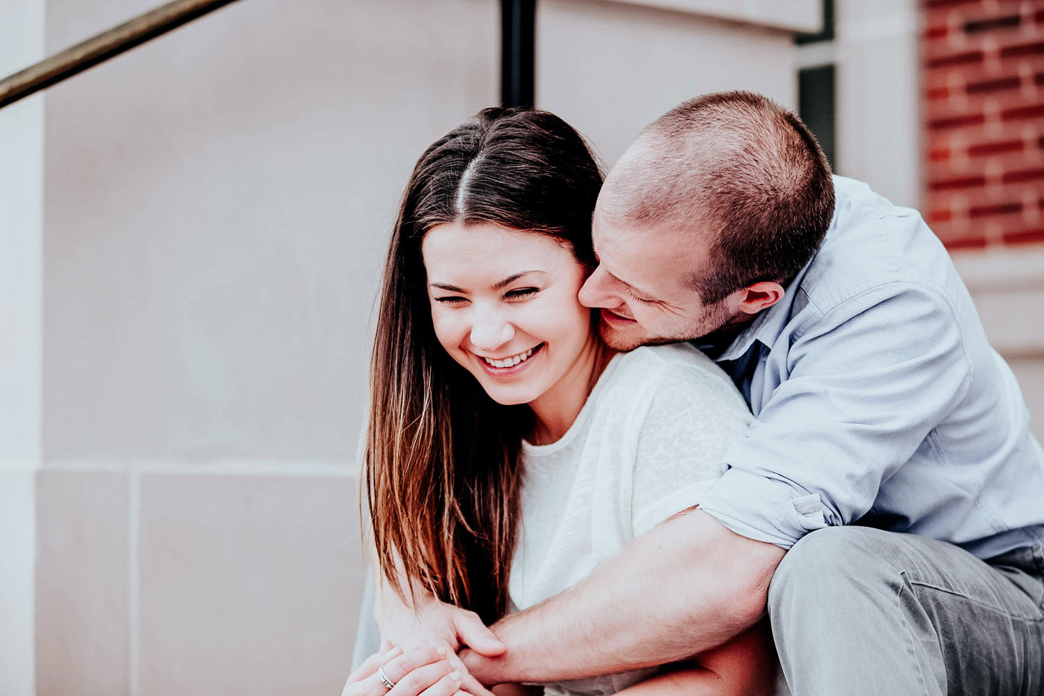 Elisabeth + Drew’s engagement session at Brooke Street Park, Alpharetta City Hall