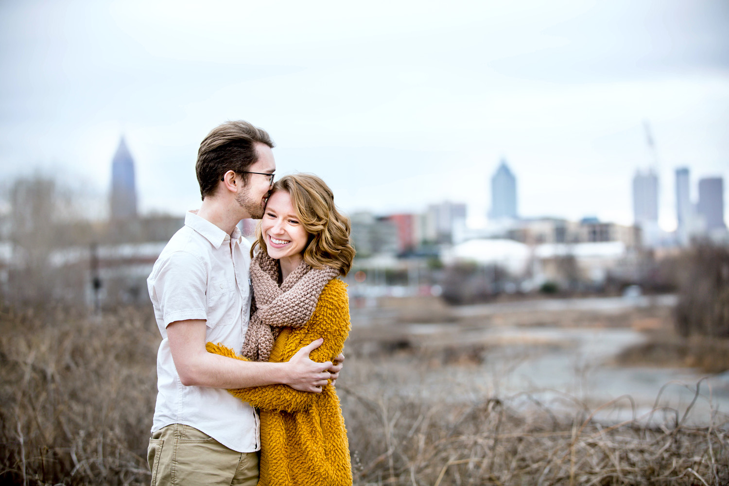 Rachel + Jonathan’s Engagement Session at the Goat Farm, Atlanta, GA