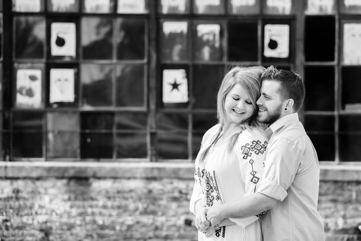 Madison + Paul’s Engagement Session at The Goat Farm, Atlanta, GA