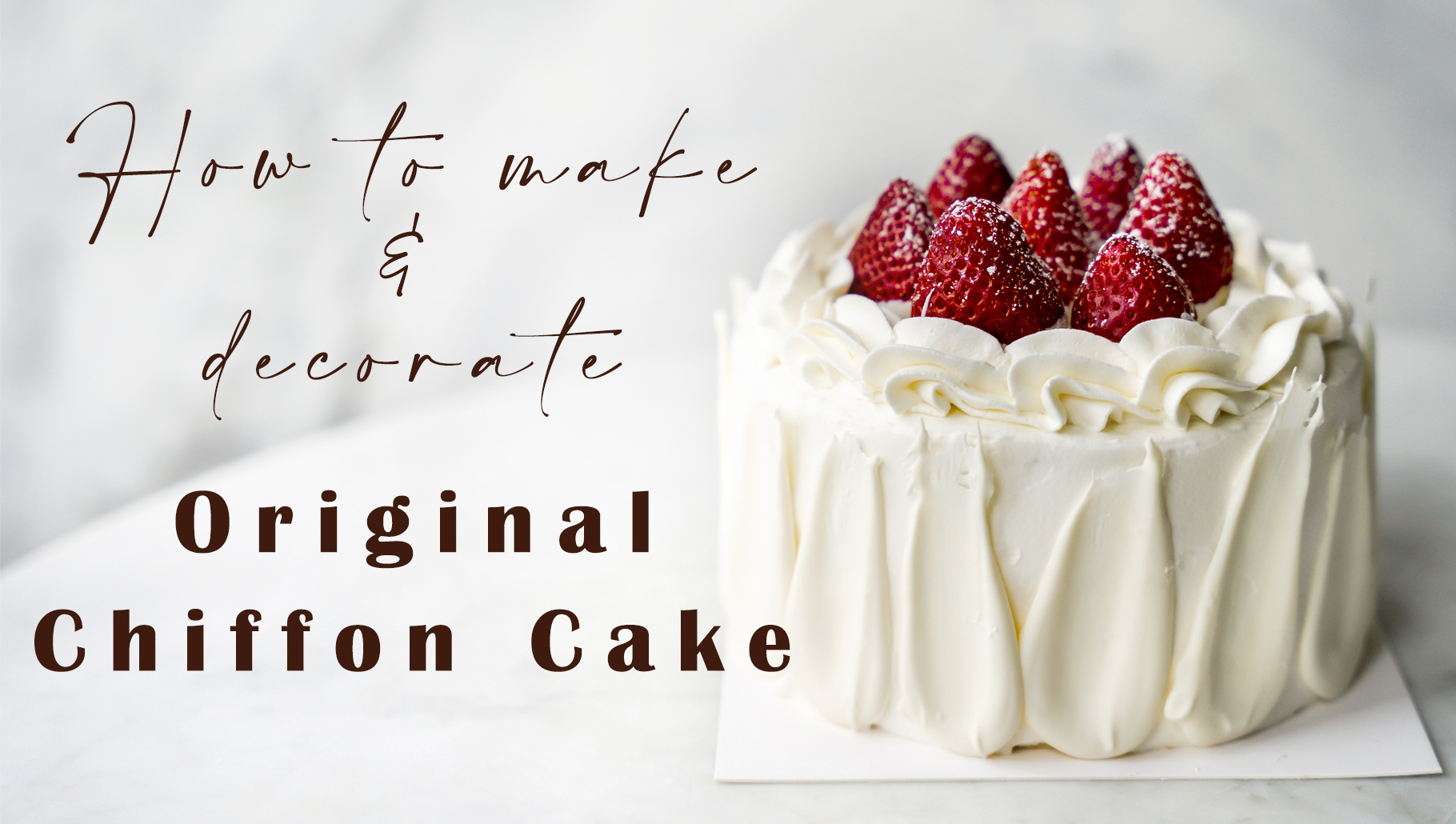 Original Strawberry Chiffon Cake – How to make and decorate!
