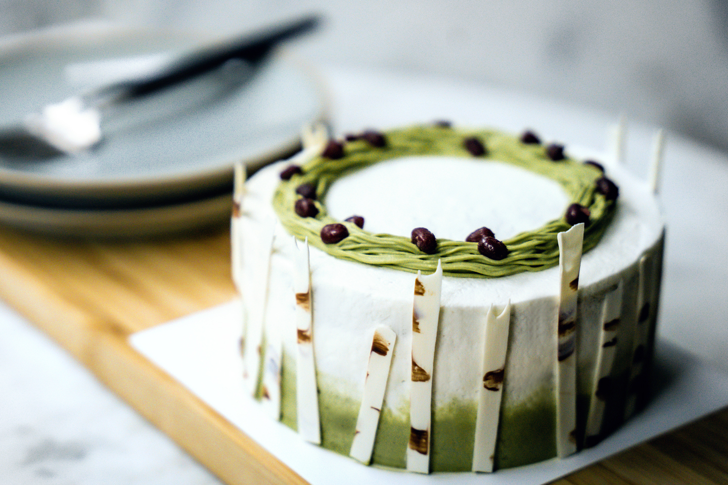 Matcha Honey Red Bean Chiffon Cake – How to make & decorate!